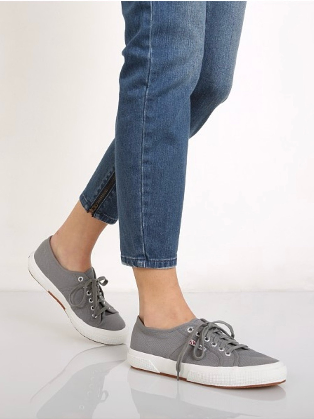 NWT Superga 2750 Cotu Canvas Lace-Up Sneakers Size 10 US / 41.5 EU 🩶🩶🩶